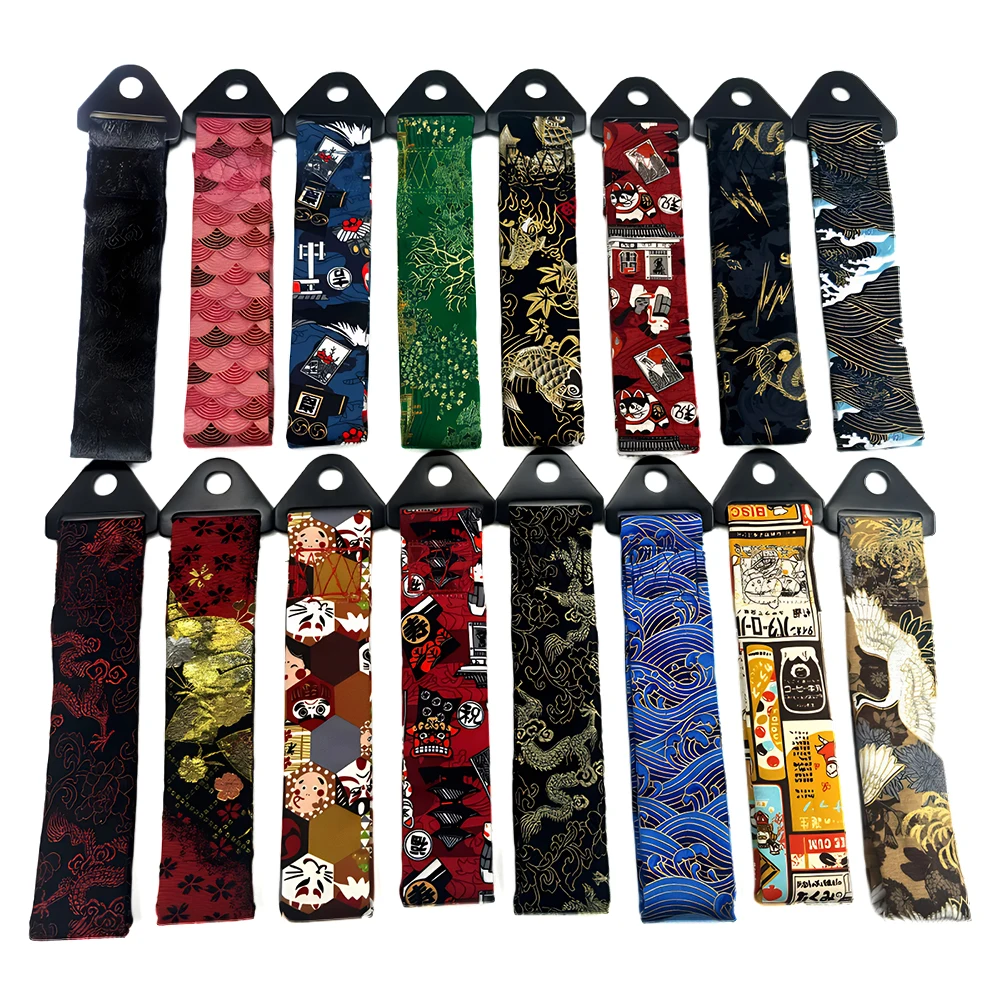 Japanese Style Tow Hook Dragon Car Sticker Nylon Rope Trailer Strap Decoration Towing Accessories for Race Car Parts Auto Tuning