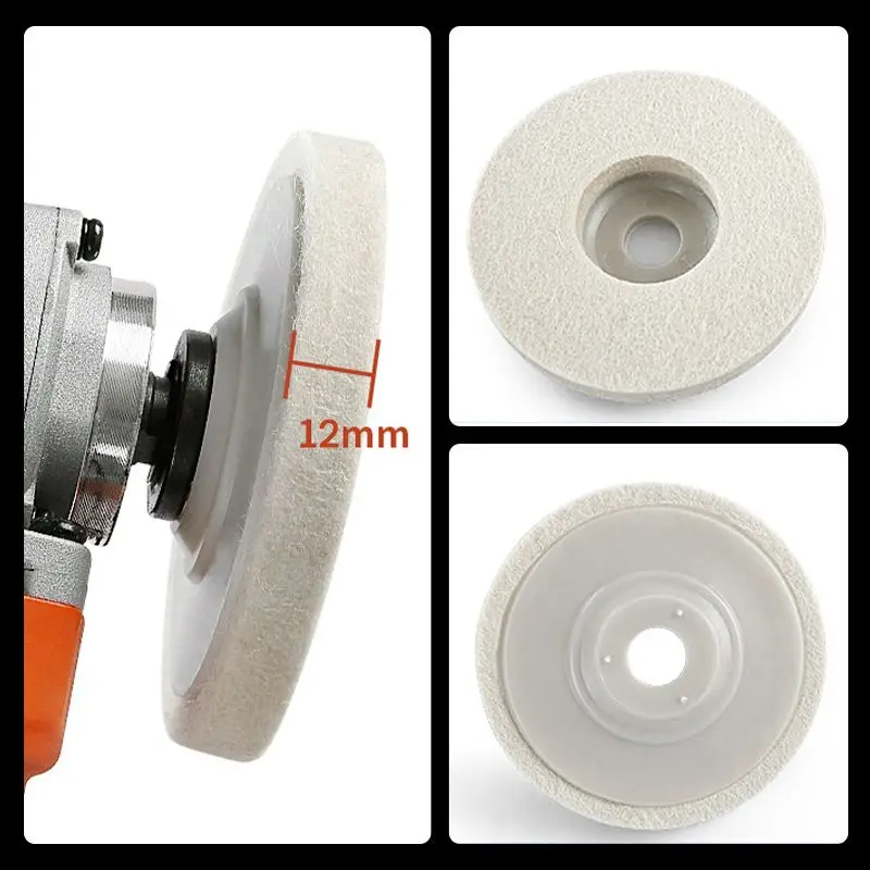 Roda de Polimento de lã 100 Angle Grinder Almofada de Buffer de Feltro para Móveis Mármore Ferramenta de Polimento de Metal Pouso…®disco de