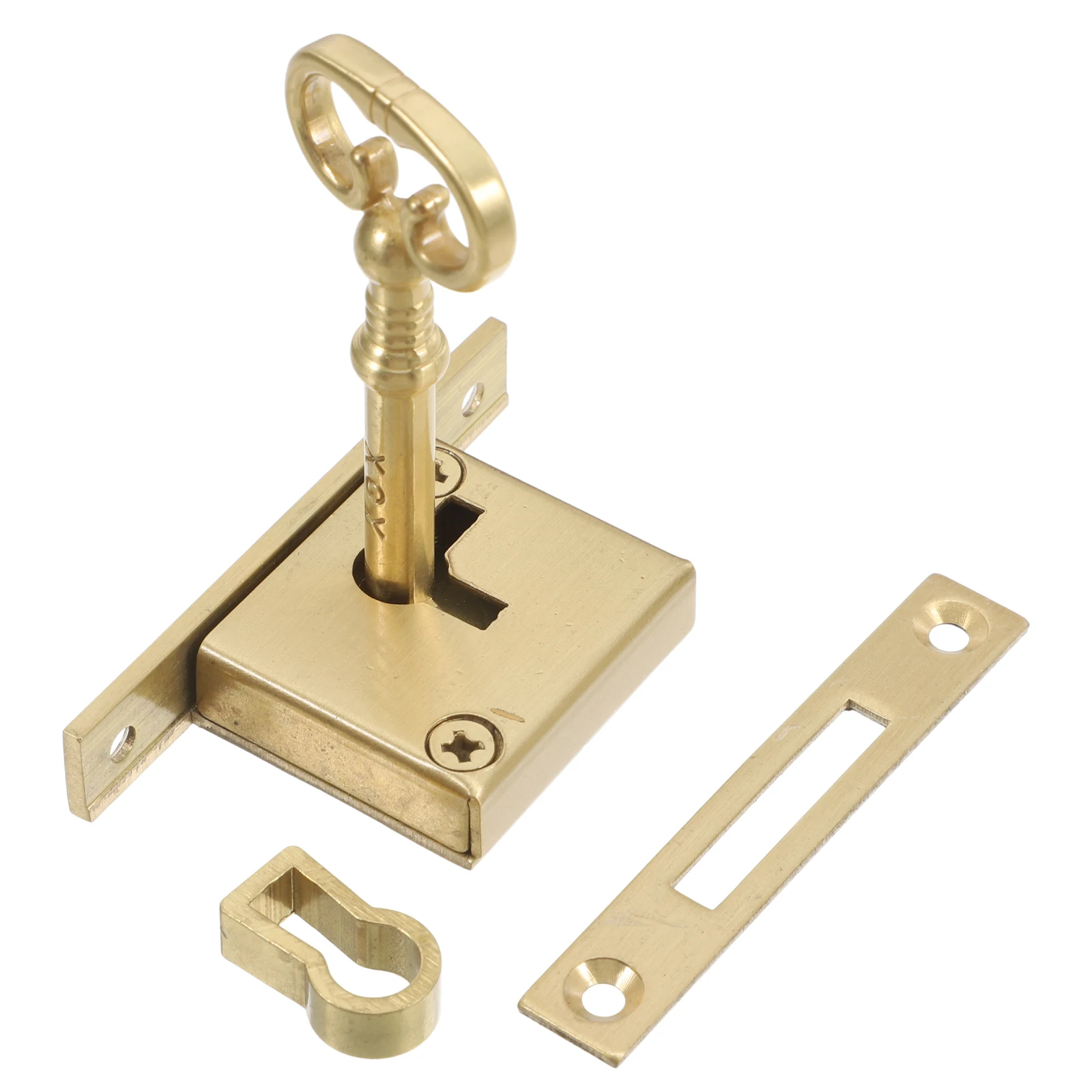 

Cabinet Door Lock Drawer Locks European Style Latch Brass Vintage Key Furniture Cabinet Desk Cupboard Kitchen Dresser Secure