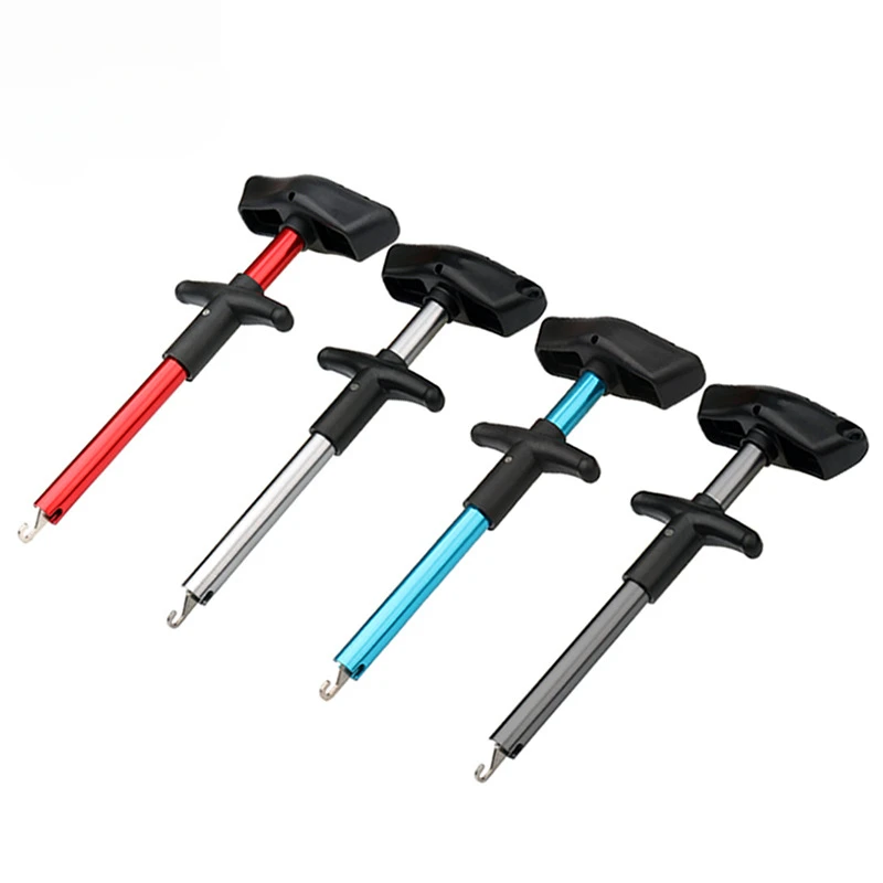 1pc Tragbare Aluminium T-Haken Taker Haken Taker Haken Remover Fisch Haken Separator Angelgerät Ausrüstung – Detail 11