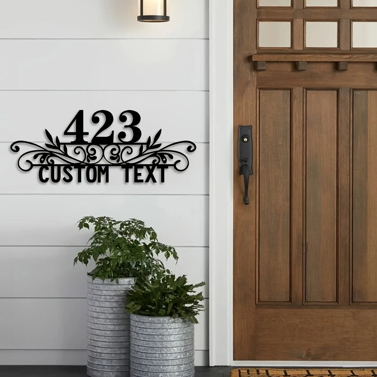 Personalized Metal Sign Custom Design Rustic Outdoor Farmhouse Decor Deer And Forest Wall Art Perfect Farmer Gift