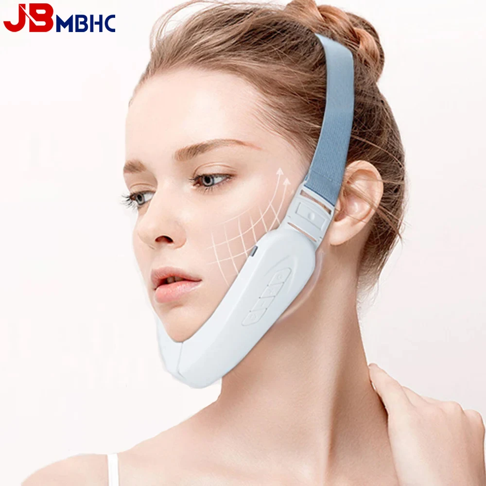 

EMS Facial Lifting Device LED Photon Therapy Face Slimming Vibration Massager Double Chin V Line Lift Belt Cellulite Jaw Device