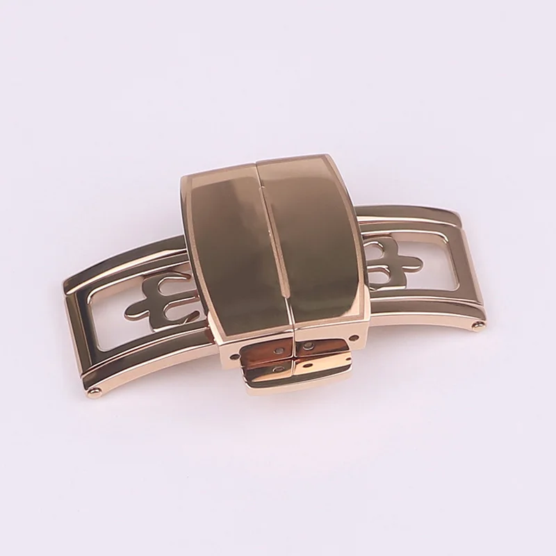 

XIANERSHANG Luxury P-atekP-hilippe Logo Belt Buckle 316L Stainless Steel Butterfly Buckle 16MM 18MM 20MM Original Folding Clasps