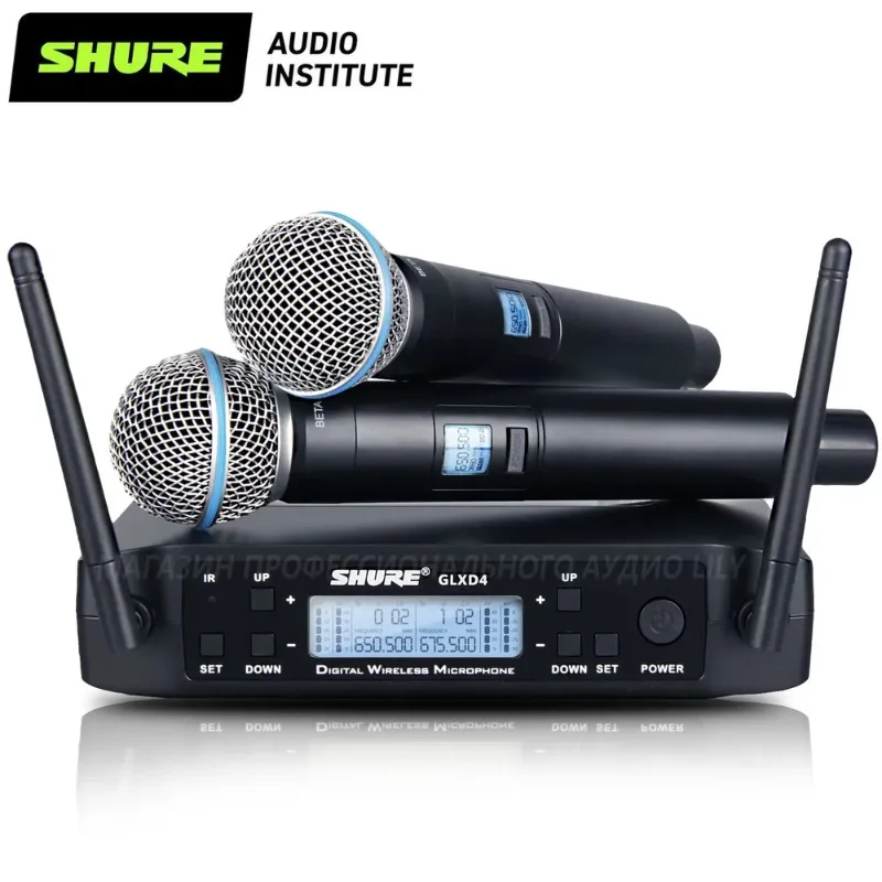 Shure GLXD4 BETA 58A Professional Wireless Microphone System High Frequency for Stage Singing Broadcast Party Wireless Distance - view 2