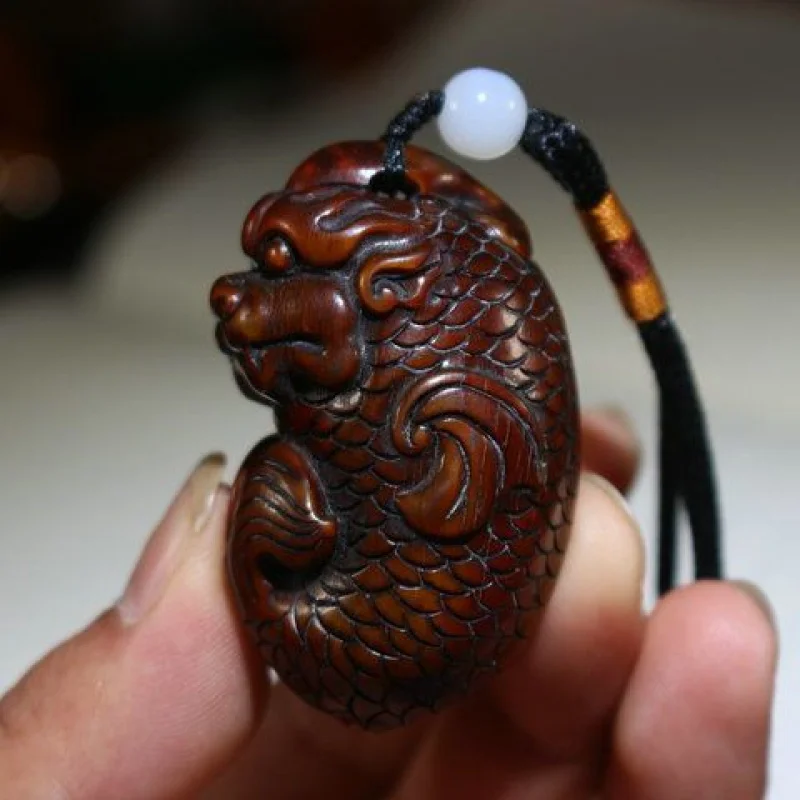 

Антикварный кулон из рога яка в форме рыбы, ручная работа, культурный аксессуар