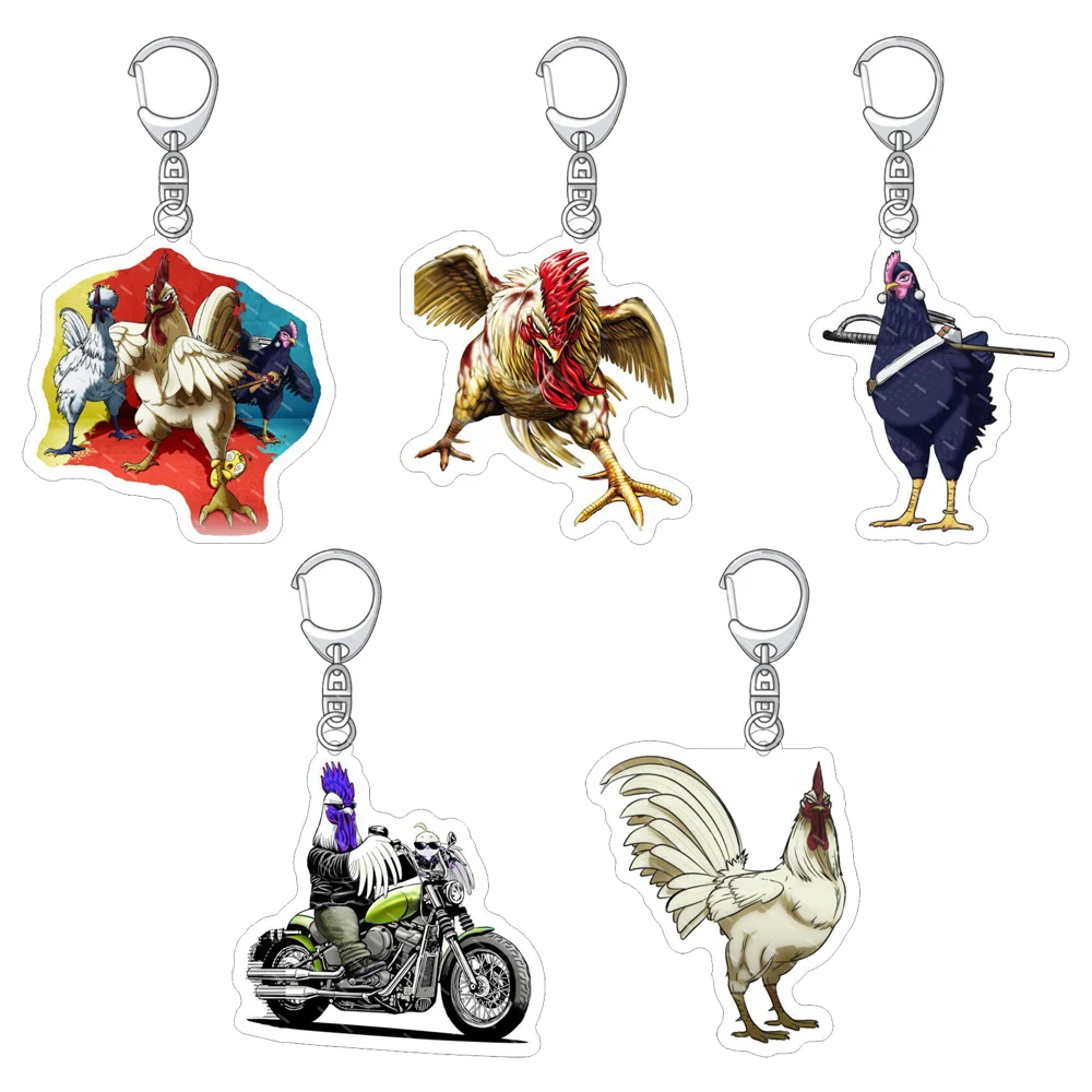 Llavero de acrílico de 6 cm con figura de personaje de anime de luchador de gallos, modelo de pie, regalos, artículos, adornos, decoración, colección