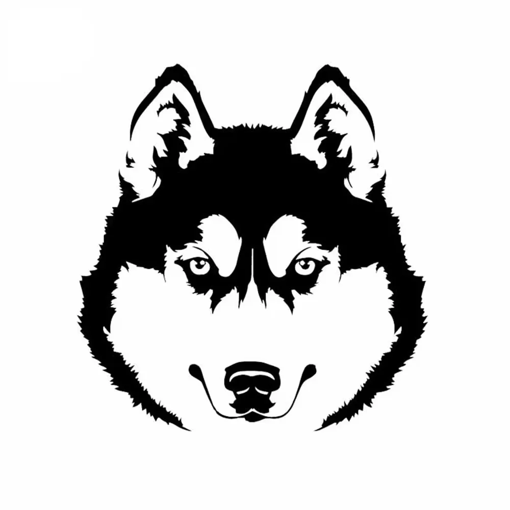 Animal Husky Head Dog Pet Animal Car Stickers Art Mural Vinyl Decal Decoration