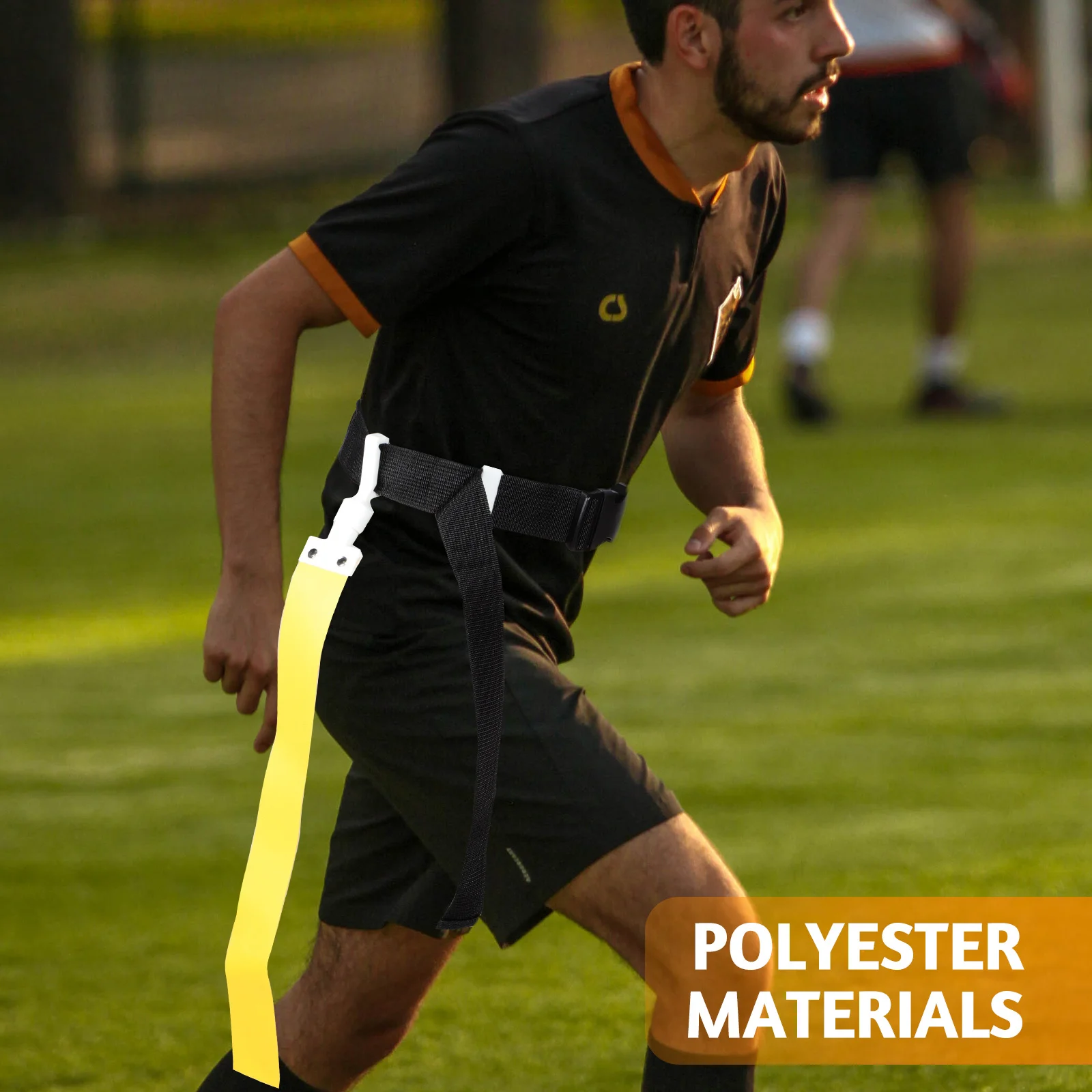 Cinturón con bandera de fútbol, cinturón ajustable con bandera de Rugby para deportes al aire libre, equipo de entrenamiento, suministros de fútbol