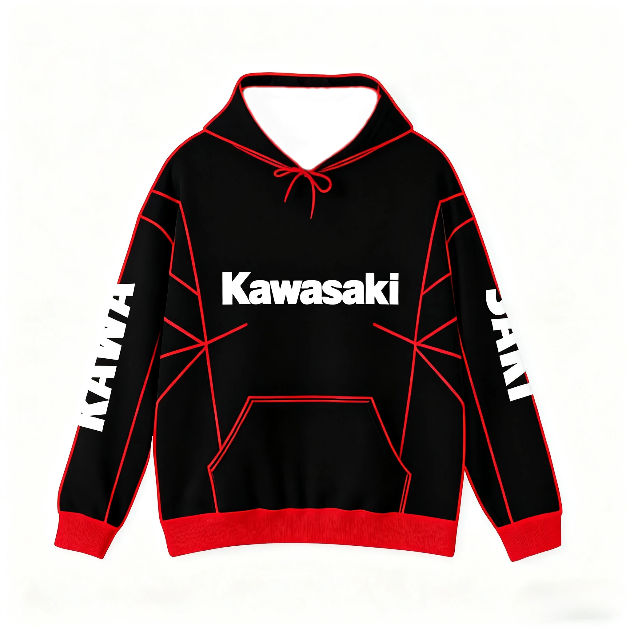 

Весенне-осенняя мужская толстовка с 3D принтом Kawasaki Moto GP, женский и детский уличный спортивный пуловер для отдыха