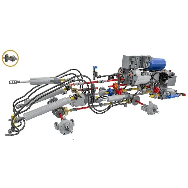 Bloques de construcción para niños y adultos, juguete de montaje de retroexcavadora eléctrica de MOC-144746, modelo de 2498 piezas, regalo de cumpleaños