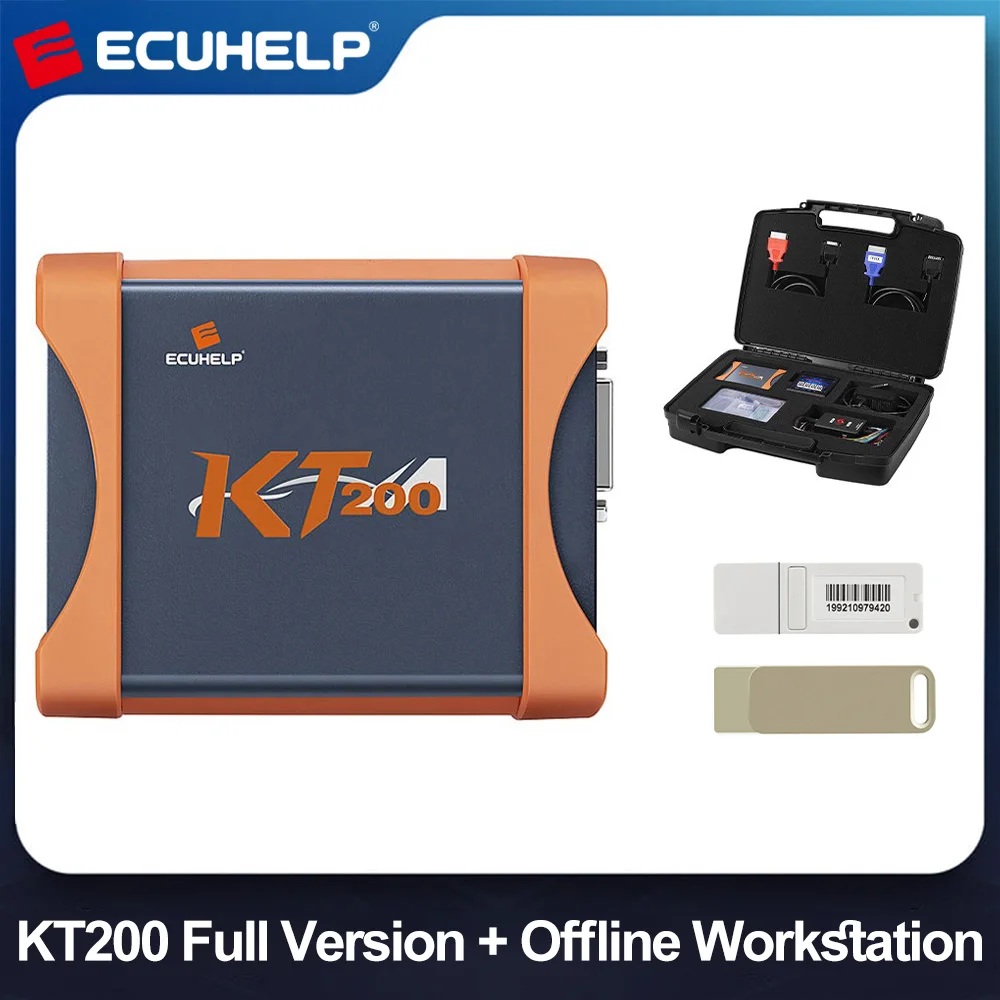 ECUHELP KT200 ECU Programmer Full Version with Offline Workstation in Suitcase Support OBD / Bench / BOOT / JTAG / BDM