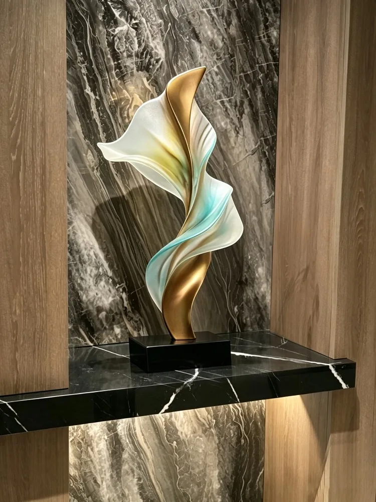 Home Decor Luxury Abstract Art Transparent Resin Sculpture Floor Decoration 90cm Living Room Entrance Hotel Decorations Gift