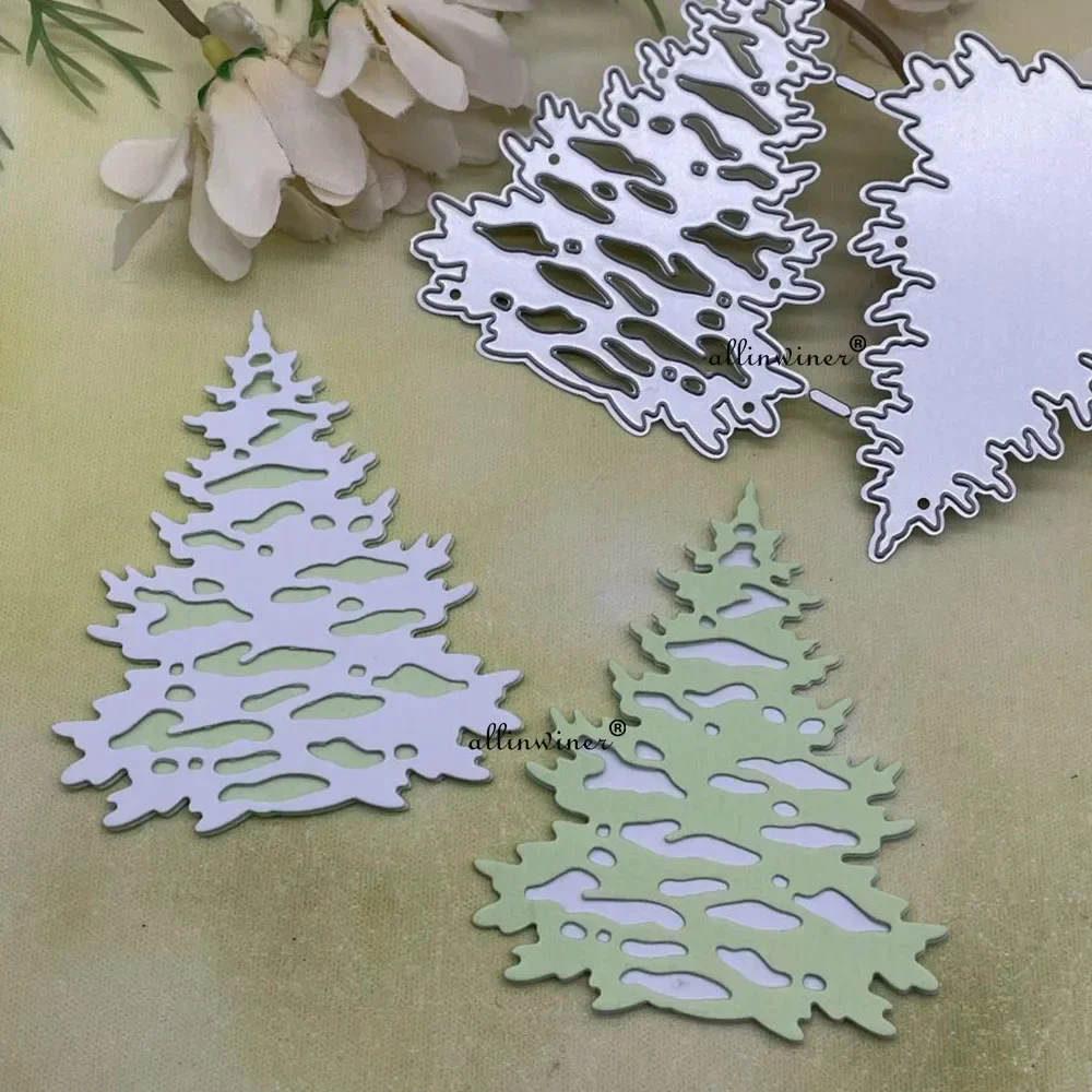 شجرة عيد الميلاد الديكور المعادن قطع يموت الإستنسل DIY بها بنفسك سكرابوكينغ الزخرفية النقش الحرفية يموت قطع قالب