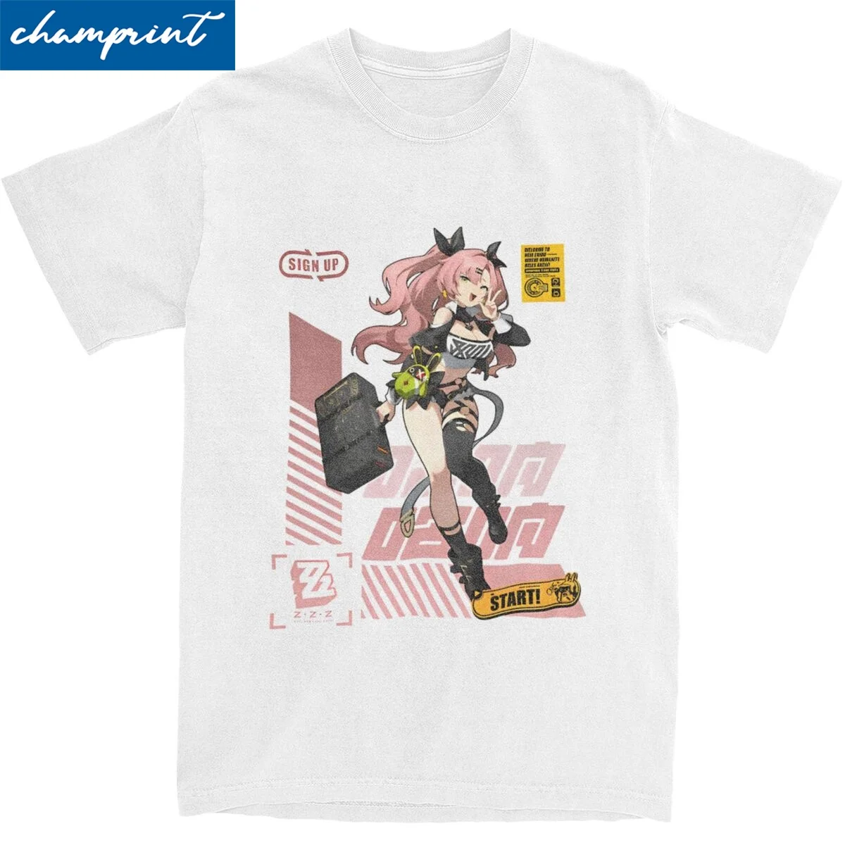 Agent Nicole Demara Zenless Zone Zero T-Shirt Men Women Funny Cotton Tees Crewneck Short Sleeve T Shirt Birthday Gift Clothing