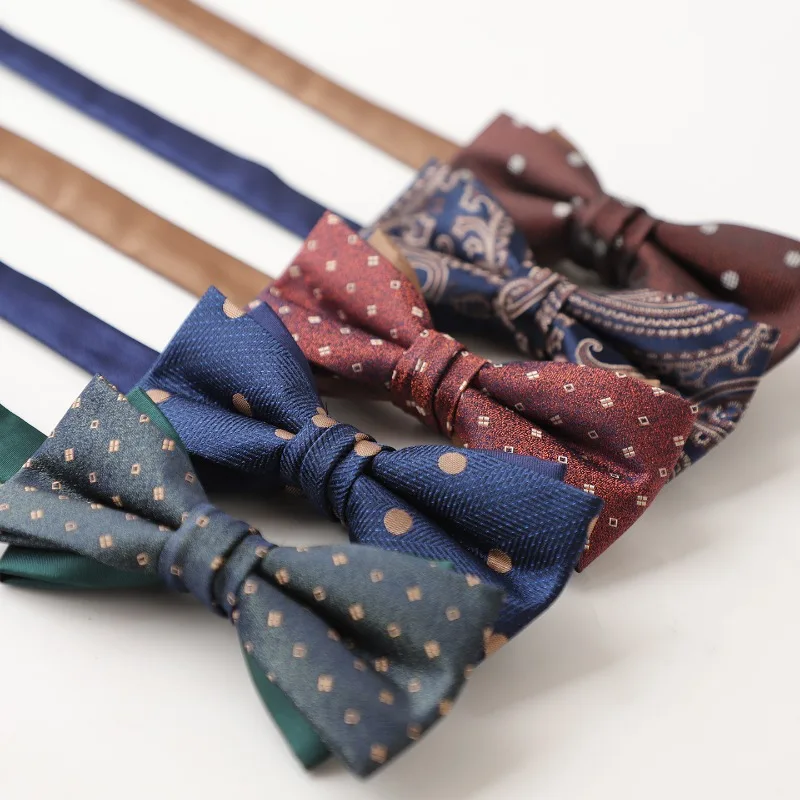 Handmade Vintage Formal Banquet Bow Tie, Large Floral and Paisley Pattern, Elegant Bowtie for Dance Party and Stage Performance