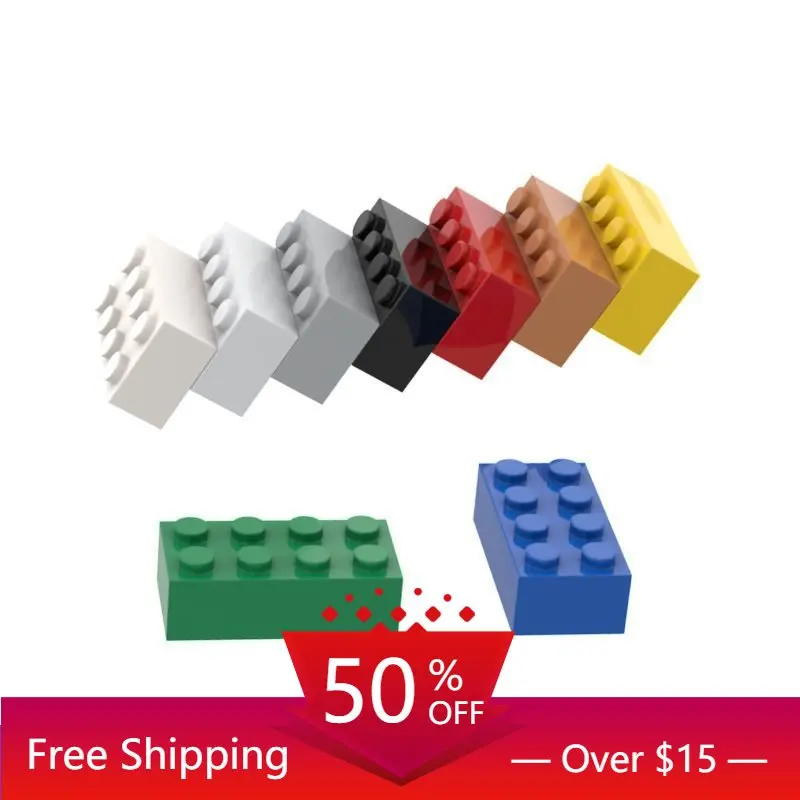 

10PCS MOC Brick 3001 2x4 Compatible Assembles Particles For Building Blocks Parts DIY Educational Parts Toys For Kids