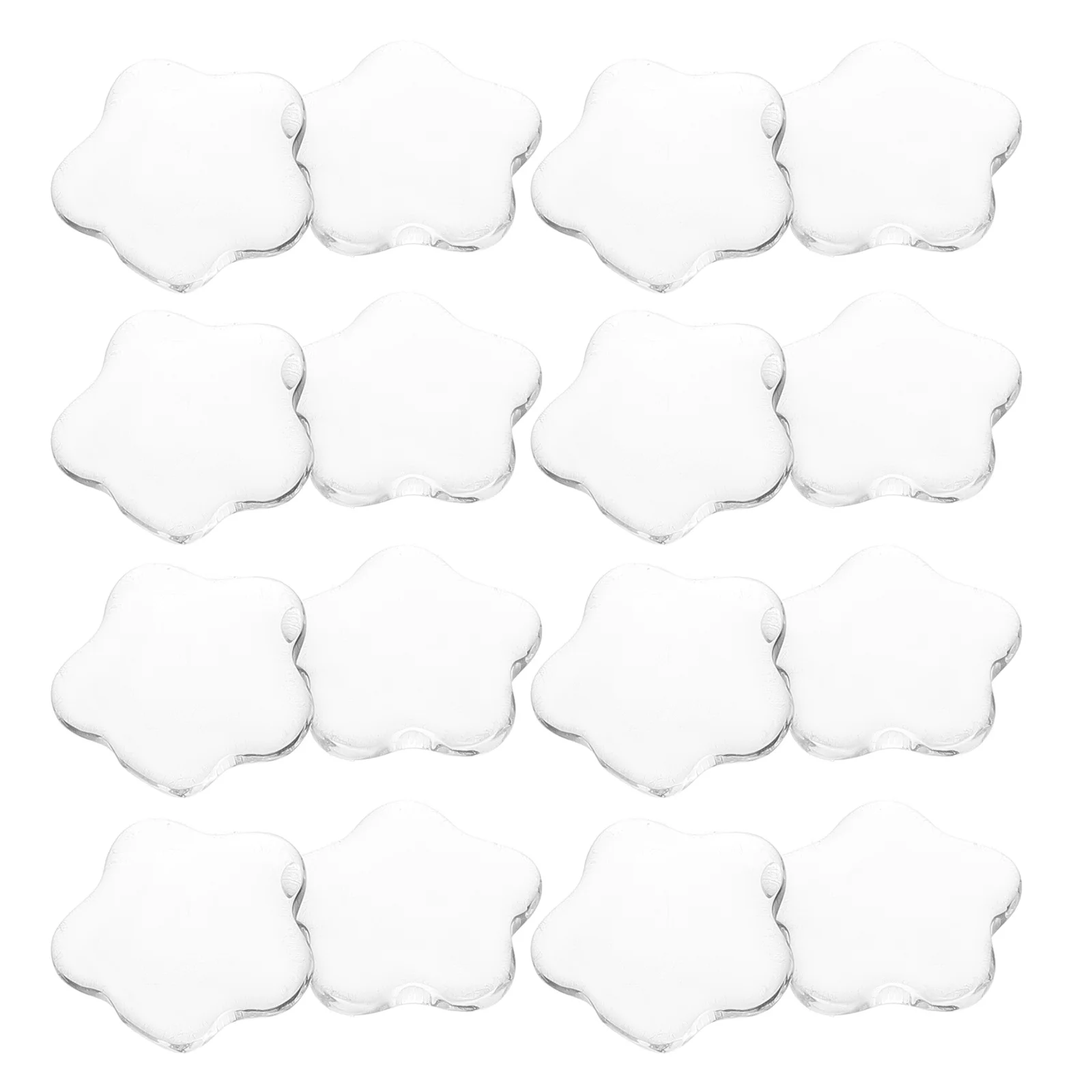 

20Pcs Transparent Plum Blossom Glass Nail Display Beads Essential Color Card for Nail Polish Display Professional Salon DIY