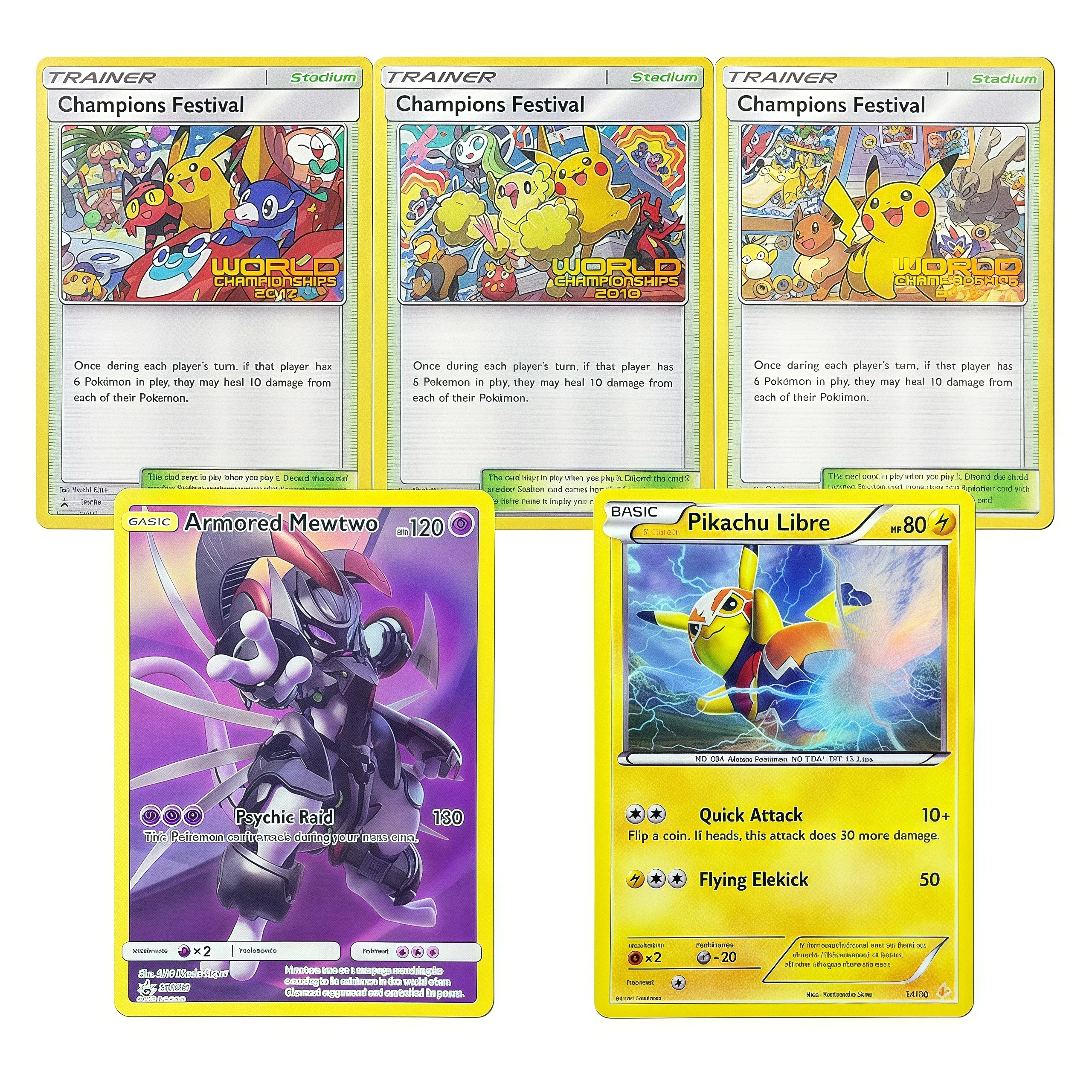 

PTCG PKM Cards proxy Champions Festival Pikachu Libre Armored Mewtwo Game Collectible Trading Card for PTCG Battles