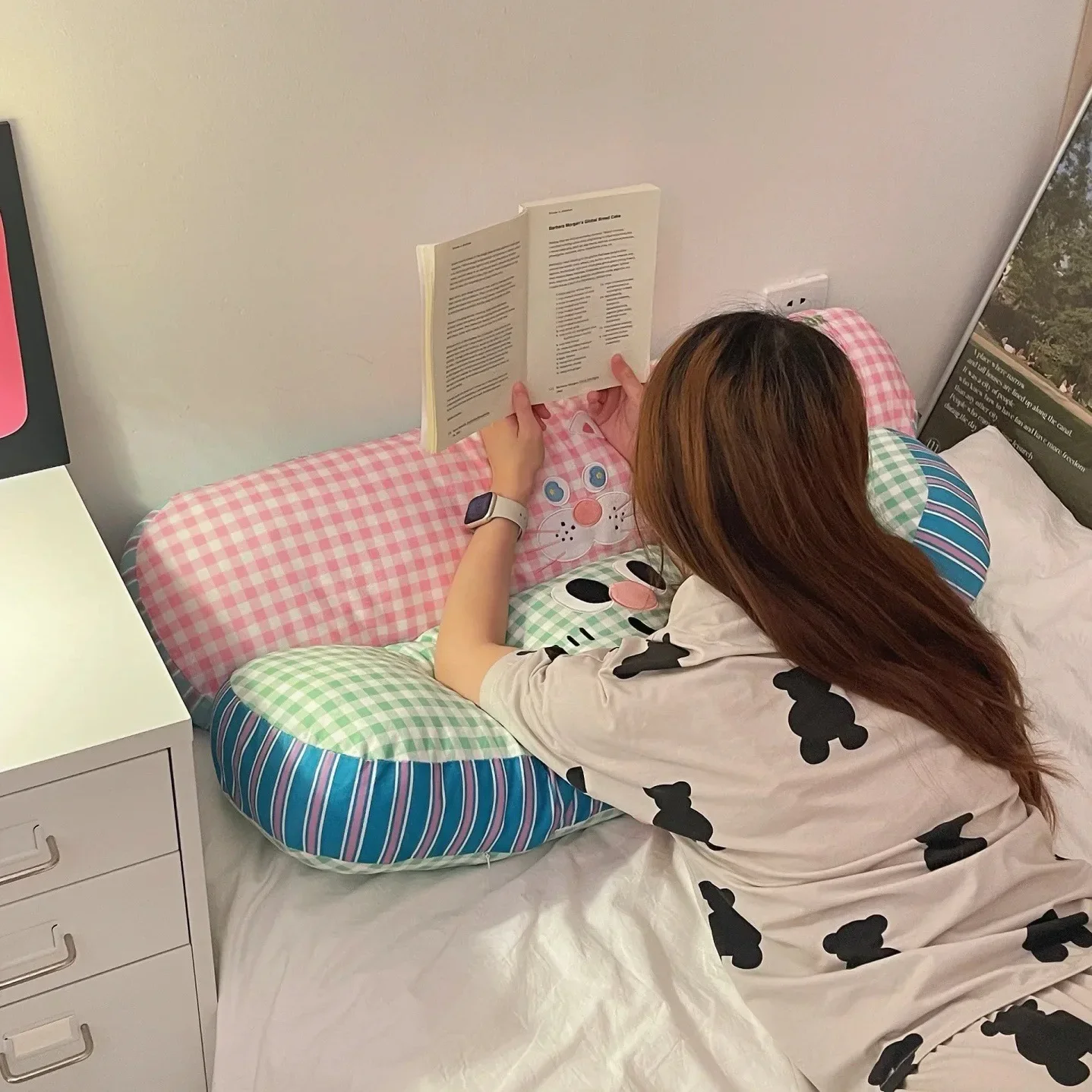 Cute Bedroom Sleep Bar Disassembly Laundry Bed Bed Side Leg Pillow Side Sleeping Pad Boys Pillow Girls Dopamine Cushion