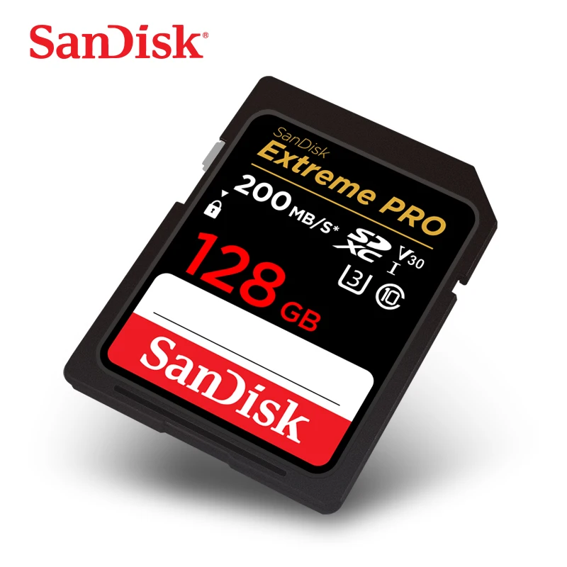 بطاقة ذاكرة SD أصلية من SanDisk Ultra 32GB SDHC 64/128/256/512GB SDXC بطاقة ذاكرة C10 USH-1Extreme PRO/U3/4K/V30 لكاميرا السيارة DV SLR