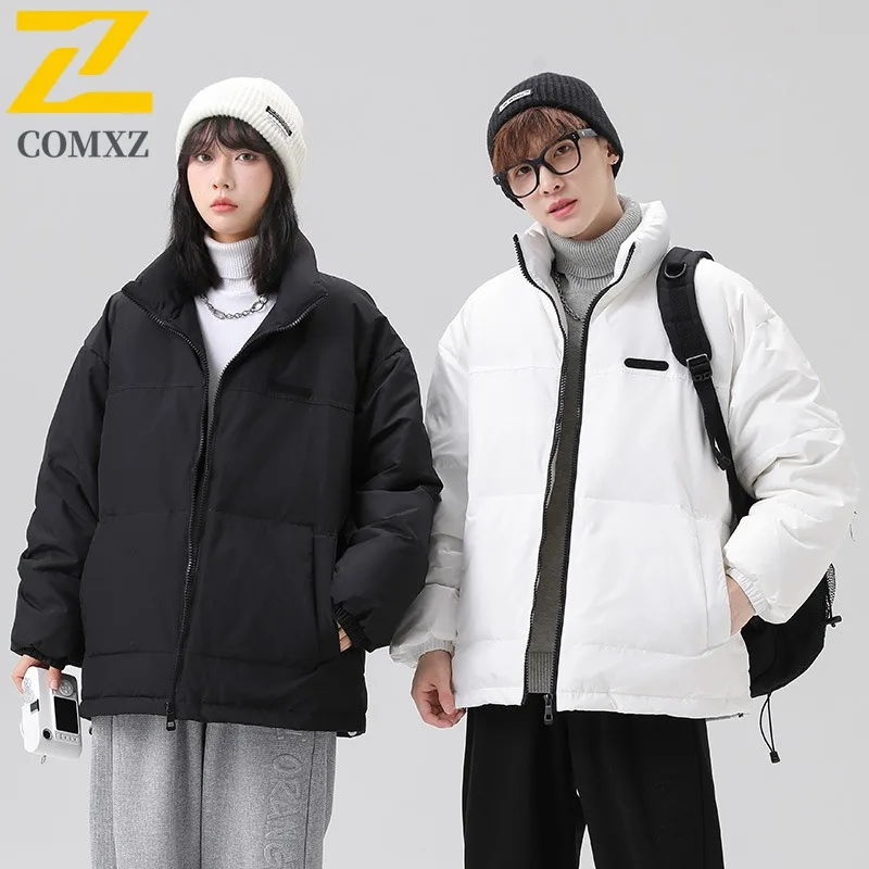 

COMXZ Mens Padding Coat 2025 Classics Hooded Outdoor Camping Cold Protection Coat Hiking Travel Lightweight Autumn Parker Coat