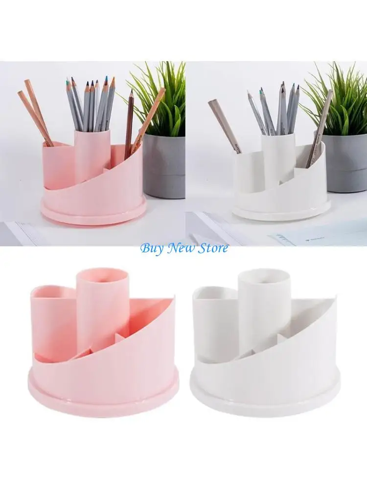 

20CE Large Capacity Rotatable Desk Pencil Holder Makeup Tools Holder Remote Caddy Holder Student Supplies