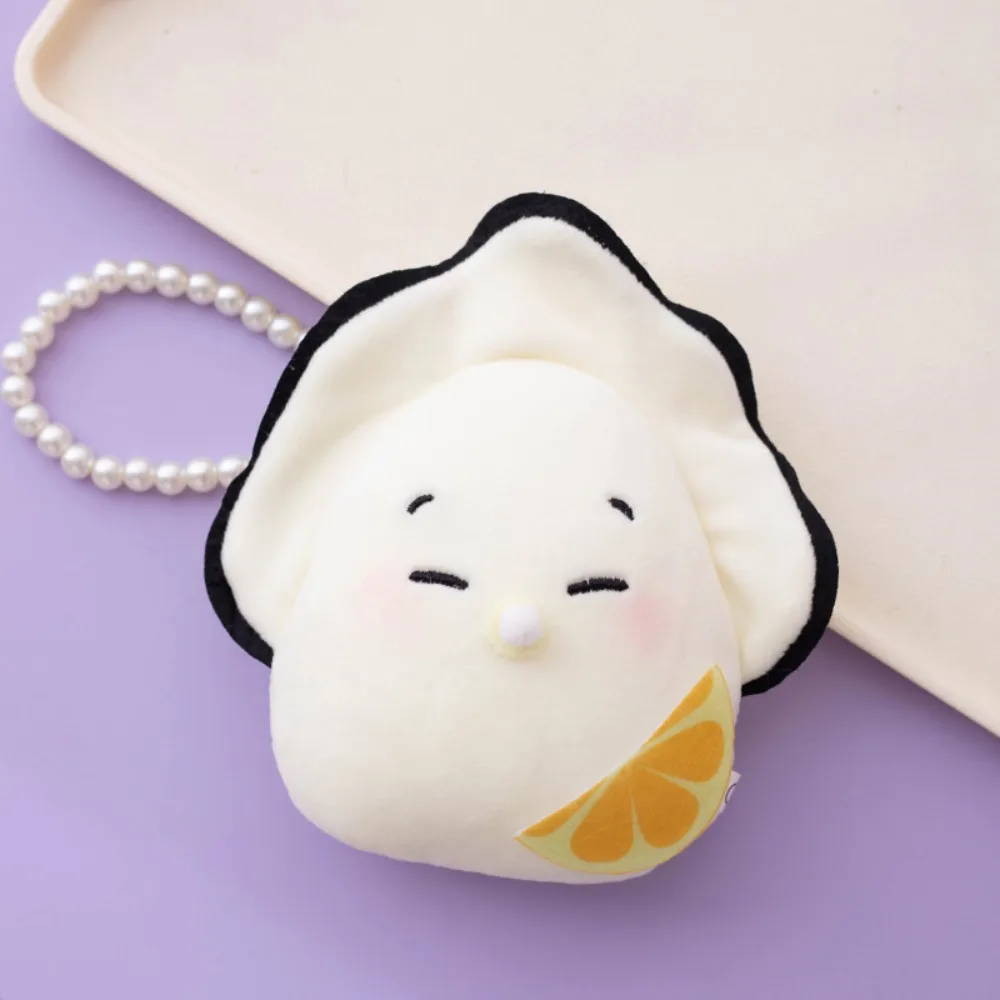 

Soft Filler Oyster Plush Keychain 10cm Size with Pearl Chain Oysters Pendant Doll Lovely Design Funny Shape