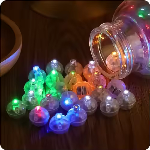 100/10Pcs Mini LED Balloon Light Colorful Flashing Luminous Tumbler Ball Lamp Lantern Light Christmas Wedding Party Decorations - Image 2