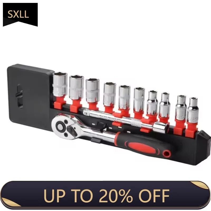 

SXLL 12 Portable Mini Ratchet Sleeve Wrench and Drill Set Professional Vehicle Ratchet Wrench Sleeve Set