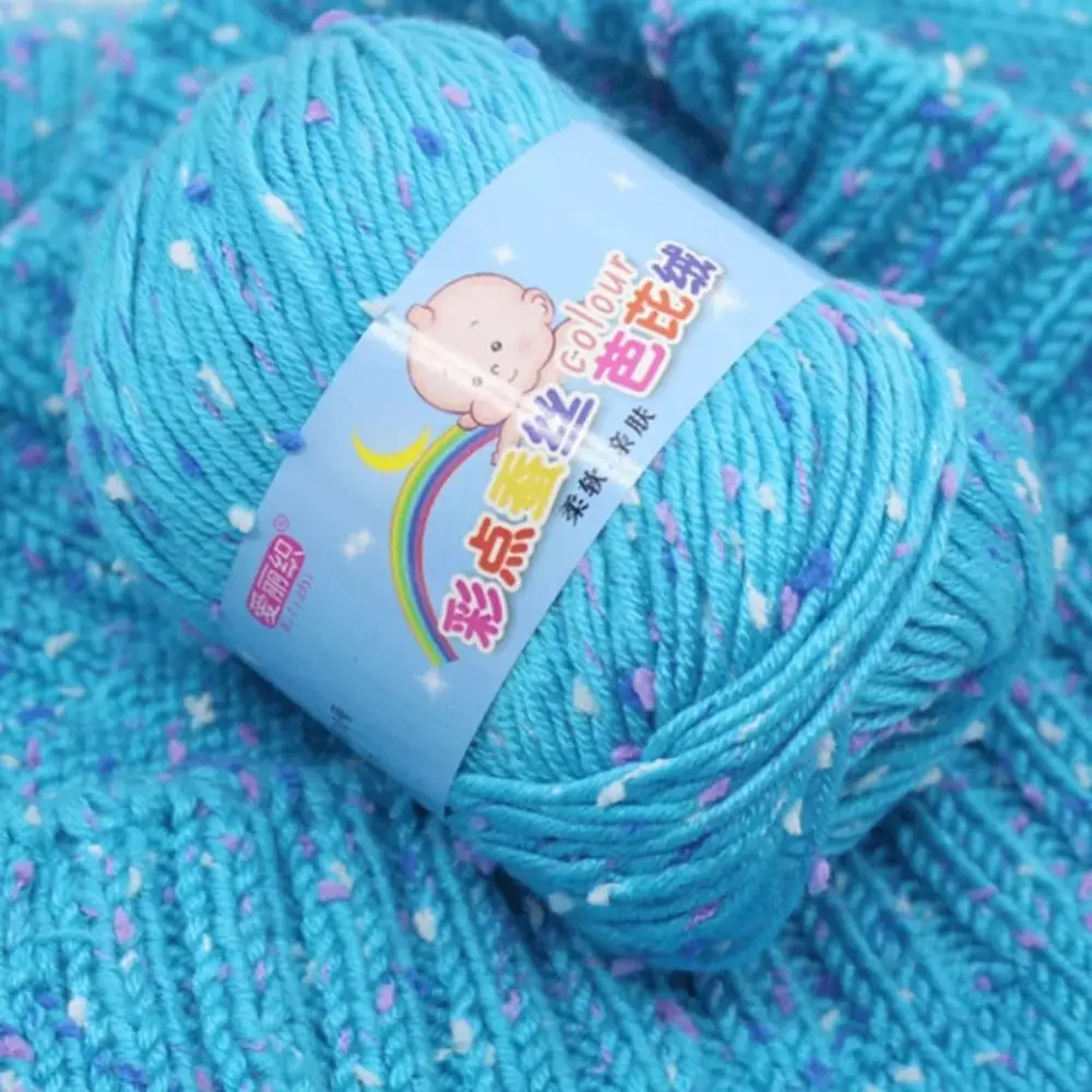 

Durable 50g/Roll Wool Yarn Baby Cotton Soft Crochet Yarn Multicolor Thick DIY Hand Knitting For Bag Blanket