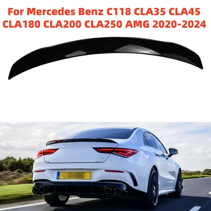 For Mercedes Benz W118 C118 2020-2024 CLA35 CLA45 CLA180 CLA200 CLA250 AMG Car Rear Trunk Spoiler Tail Wing Lip Cars Accessories