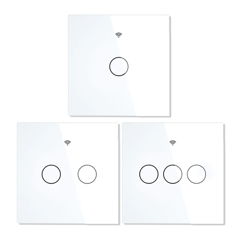 

Wifi Smart Light Switch RF433 No Neutral Wire Single Fire Smart Life Tuya App Control For Alexa Google Home 220V EU