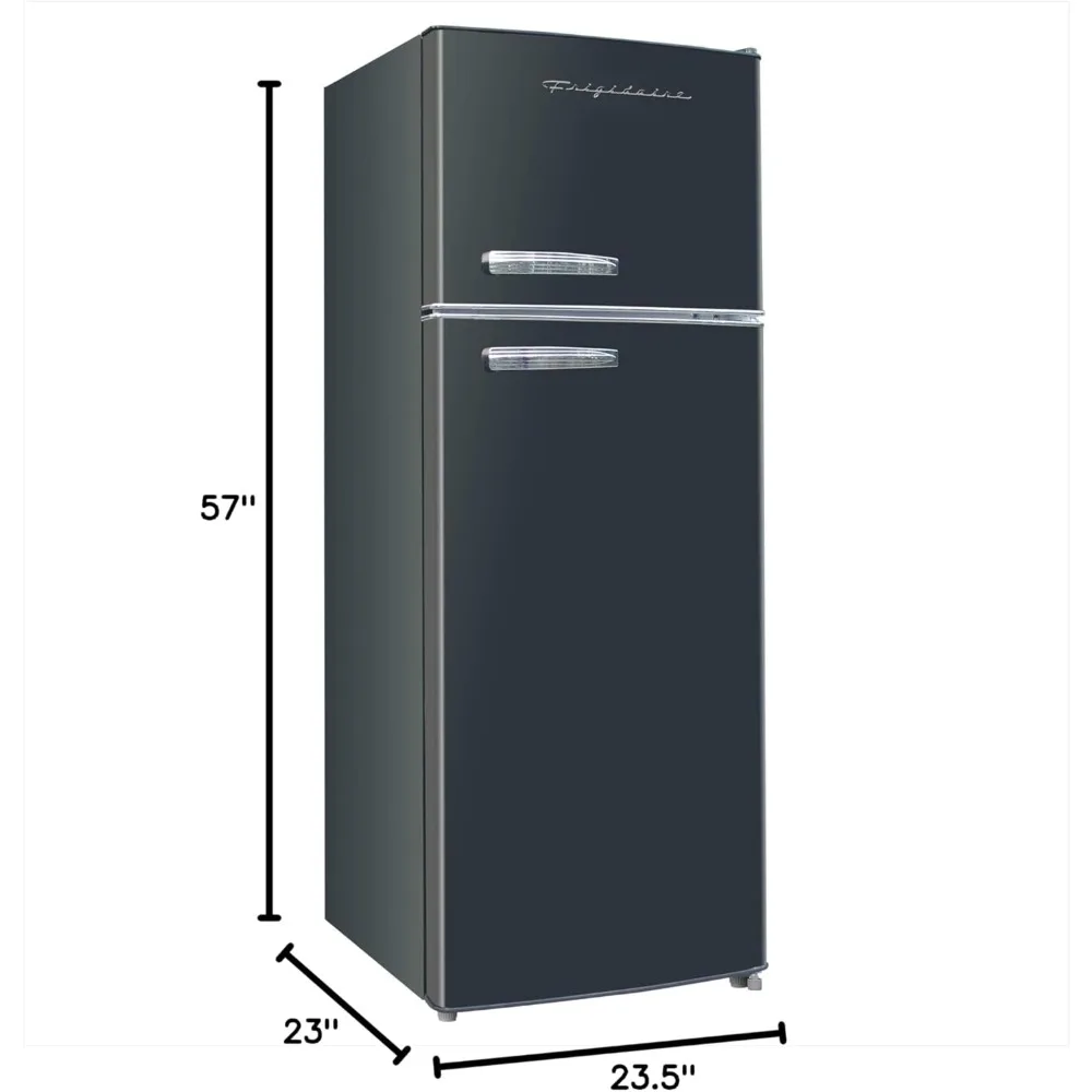 Retro Apartment Size Refrigerator with Top Freezer-2 Door Fridge with 7.5 Cu Ft of Storage Capacity, Adjustable Spill-Proof