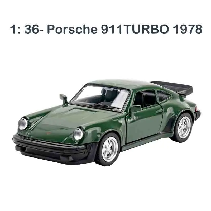 1/36 Porsche 911 1978 coche en miniatura de aleación juguete de simulación de Metal fundido a presión con decoración extraíble Mini coche colección de regalos para niños
