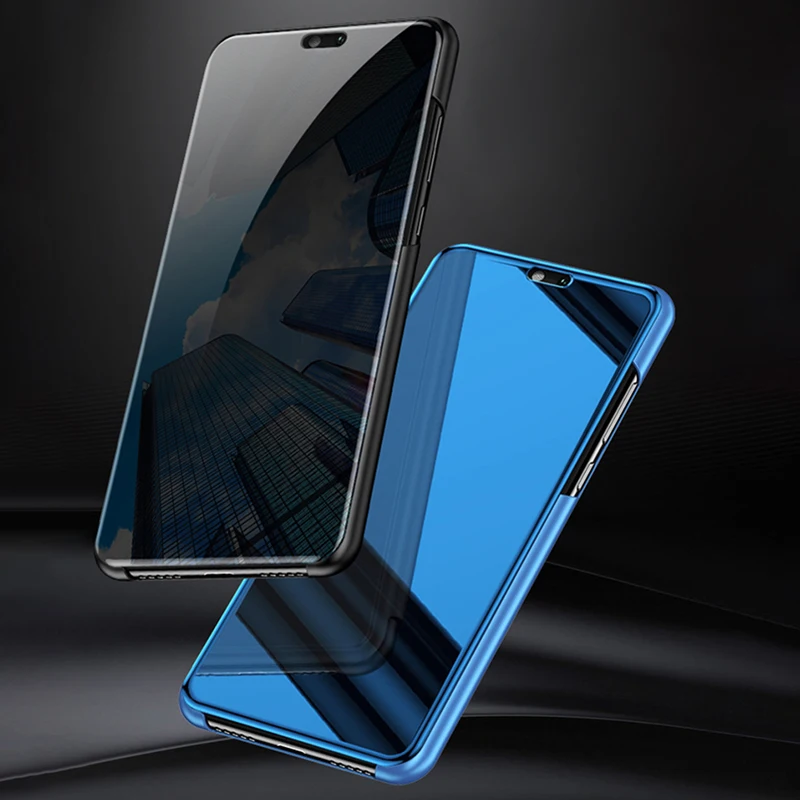 Smart Mirror Leather Flip Case For Samsung Galaxy A06 A16 A26 A36 A56 A14 A34 A54 5G Magnetic Book Stand Shockproof Shell Cover