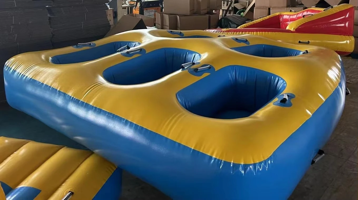 

Crazy Towable Toys Inflatable Sofa Towable Donut Boat Towing Tube for Water Sports