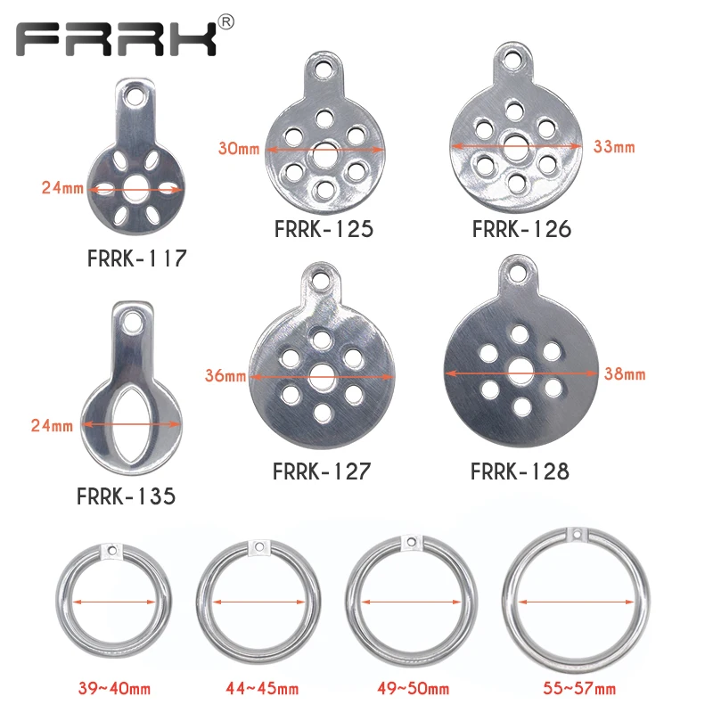 FRRK New Thin Slice 24mm Chastity Cage Small Tight Penis Ring Cock Lock Lightweight Strapon BDSM Sex Toys for Men