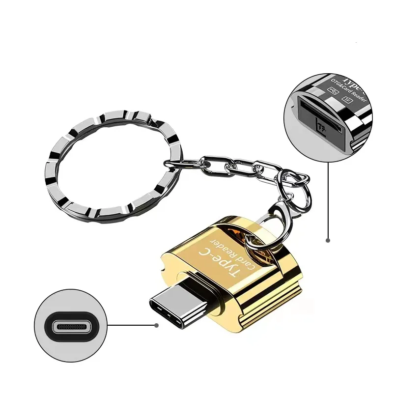 Adattatore da tipo C a Micro-SD TF lettore di schede di memoria intelligente OTG per Samsung Huawei Xiaomi Mini adattatore Micro USB 2.0 3.0 ad alta velocità