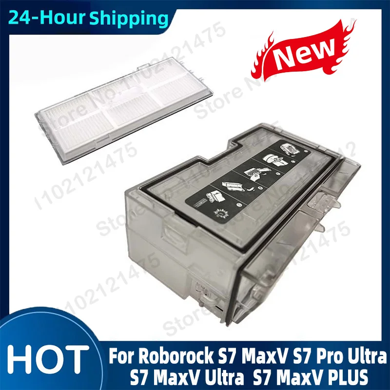 

Dust Box Filter Accessories For Roborock S7 MaxV PLUS S7 Pro Ultra S7 MaxV Ultra S8 Pro Ultra Dustbin Auto-Empty Station Parts