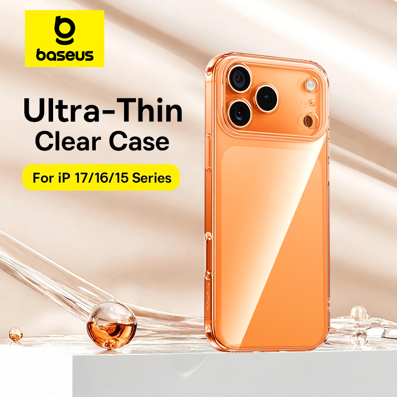  Baseus Clear Case For iPhone 17 Pro Max Soft TPU Case For iPhone 17 Air Anti-drop Ultra Thin Cover For iPhone 16 15 Pro Max Case 