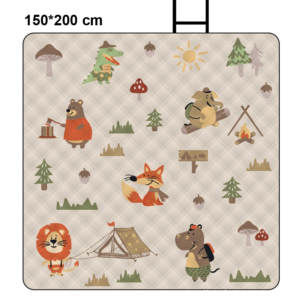 Outdoor Beach Mat Convenient For Travel Oxford Cloth With Multiple Patterns Moisture-proof