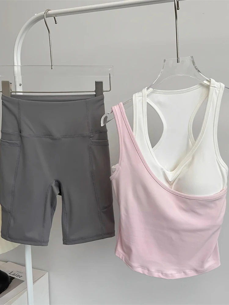 

Faionable Running Training Set for Women Summer Yoga Fitn Vest High Aesthetic Profional Pilates Sports Wear ort Sle...