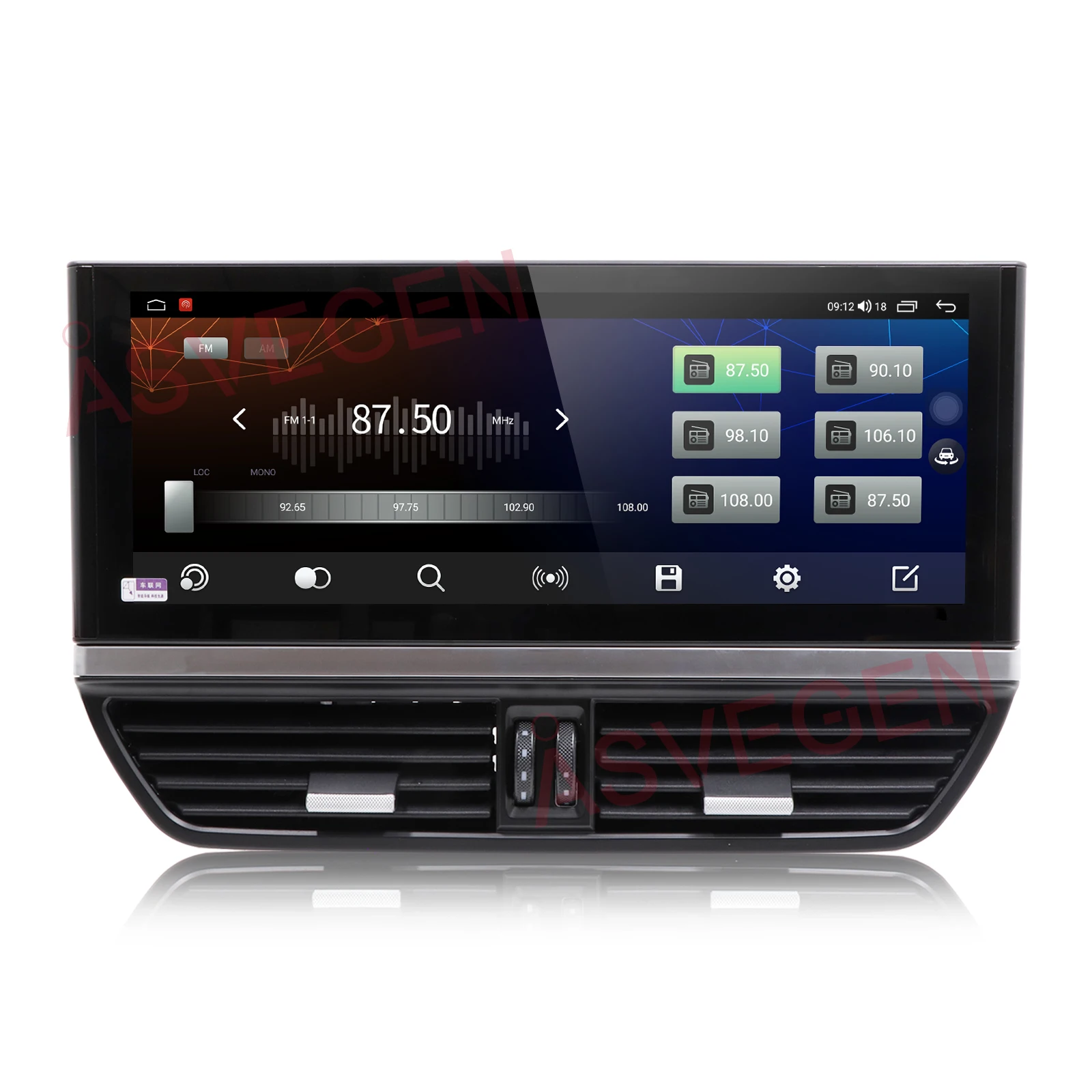 8 + 128 Autoradio Multimedia Android 12 Auto DVD Radio Player GPS Navigation Für Porsche Cayenne 2011-2017