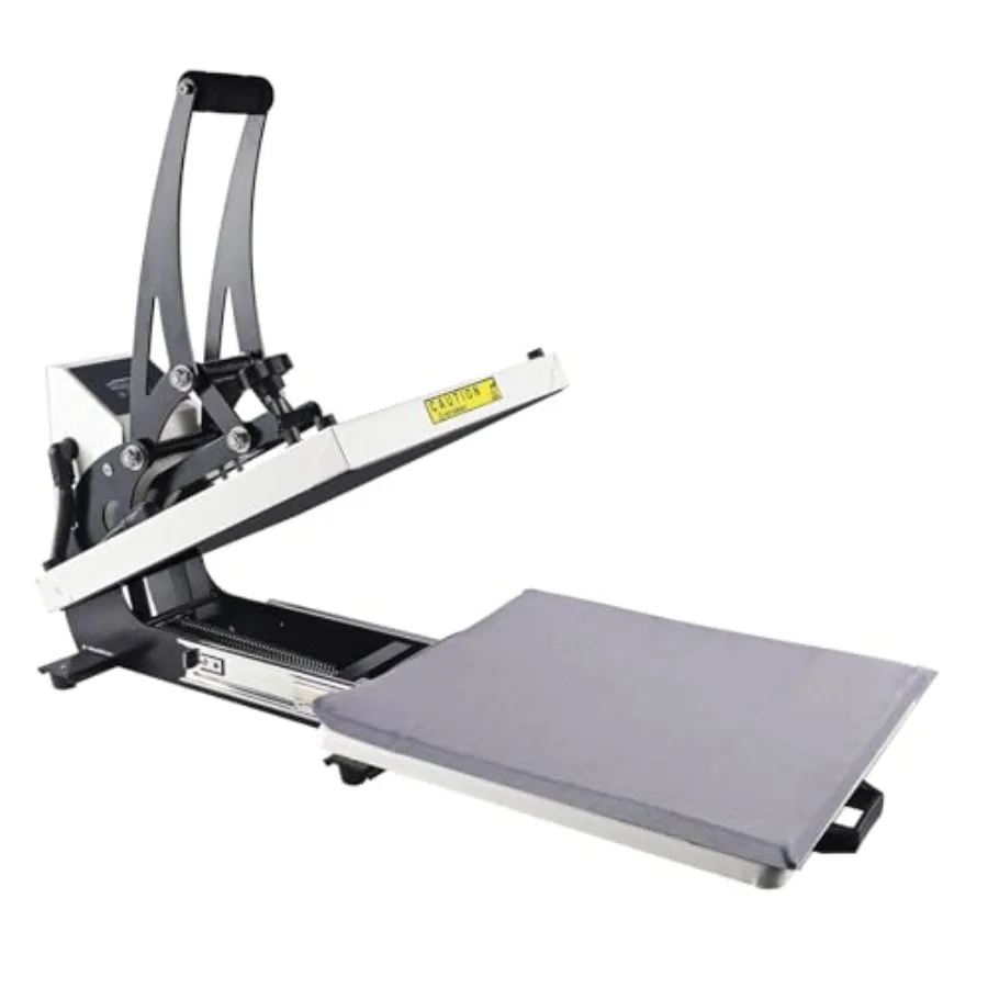 

Heat Press 15x15 inch Industrial Quality Heat Press Machine with Slide Out Drawer for T-Shirts, White Metal Frame, Fast Heating