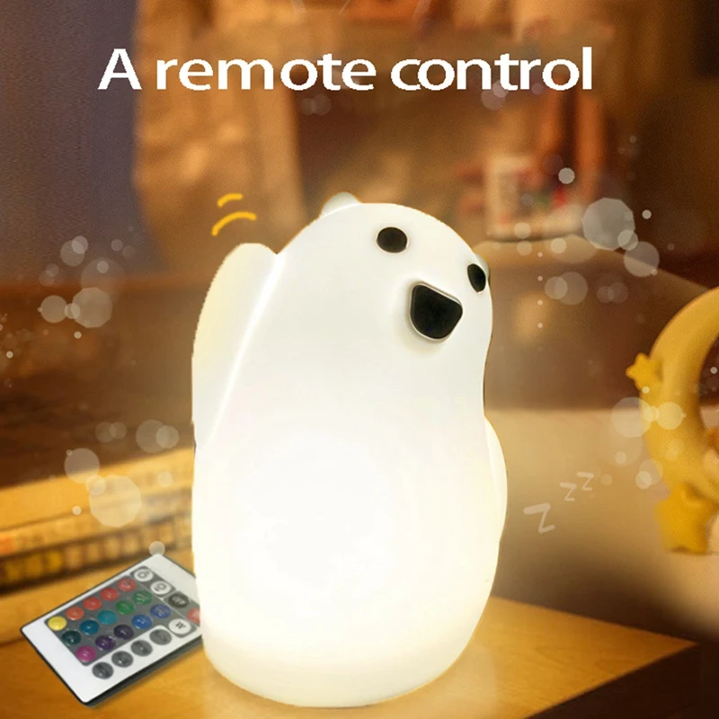 Veilleuse LED mignonne pour chambre d'enfant, lampe de pépinière, ours, tout-petit, bébé, filles, garçons, cadeau pour enfants