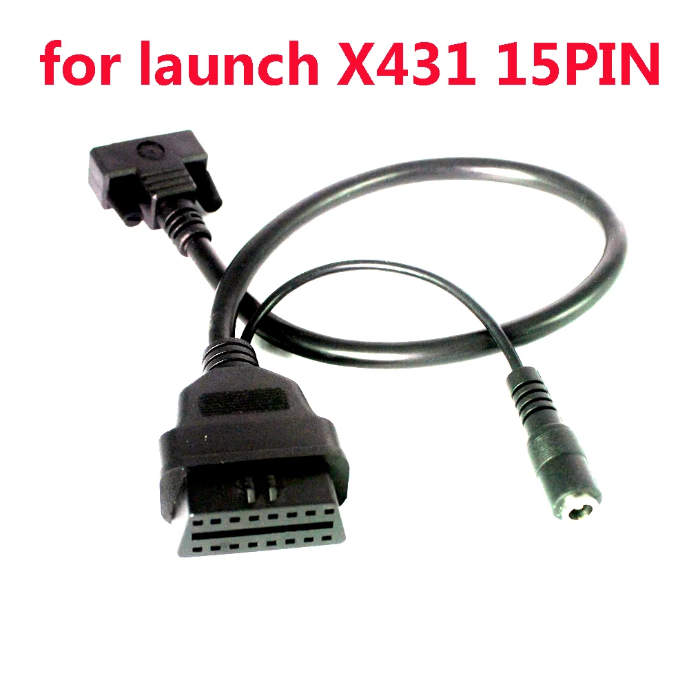 for Launch X431 15PIN to OBD2 16pin OBD Cable Adapter Conversion Auto Diag IDIAG DIAGUN III Main Cable Car Tools 15 PIN 16-pin