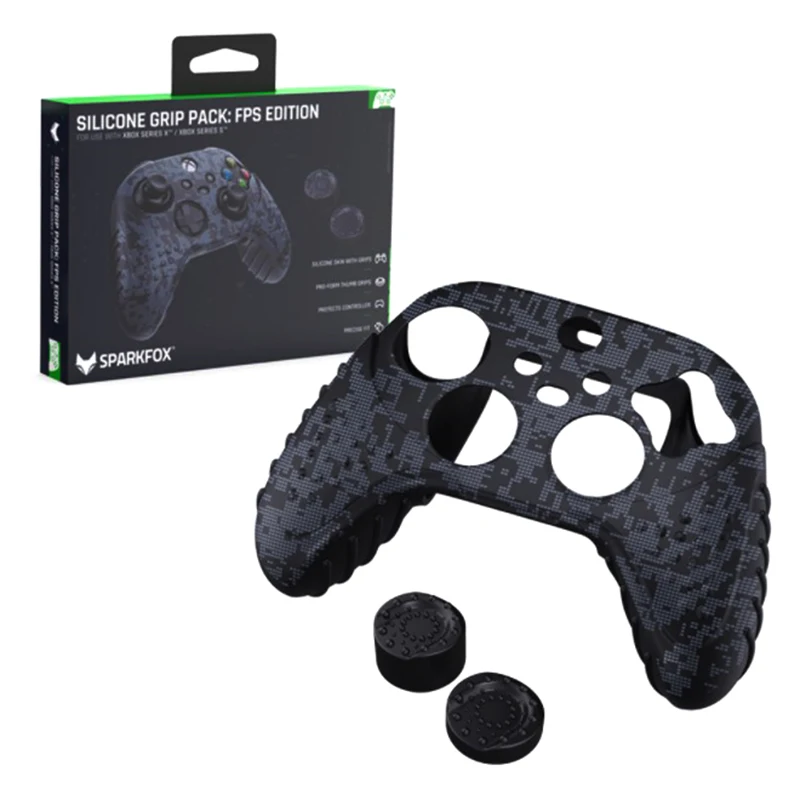 Adequado para xbox seriesx/s controlador capa de silicone sem fio gamepad controlador capa protetora antiderrapante com tampa de balancim