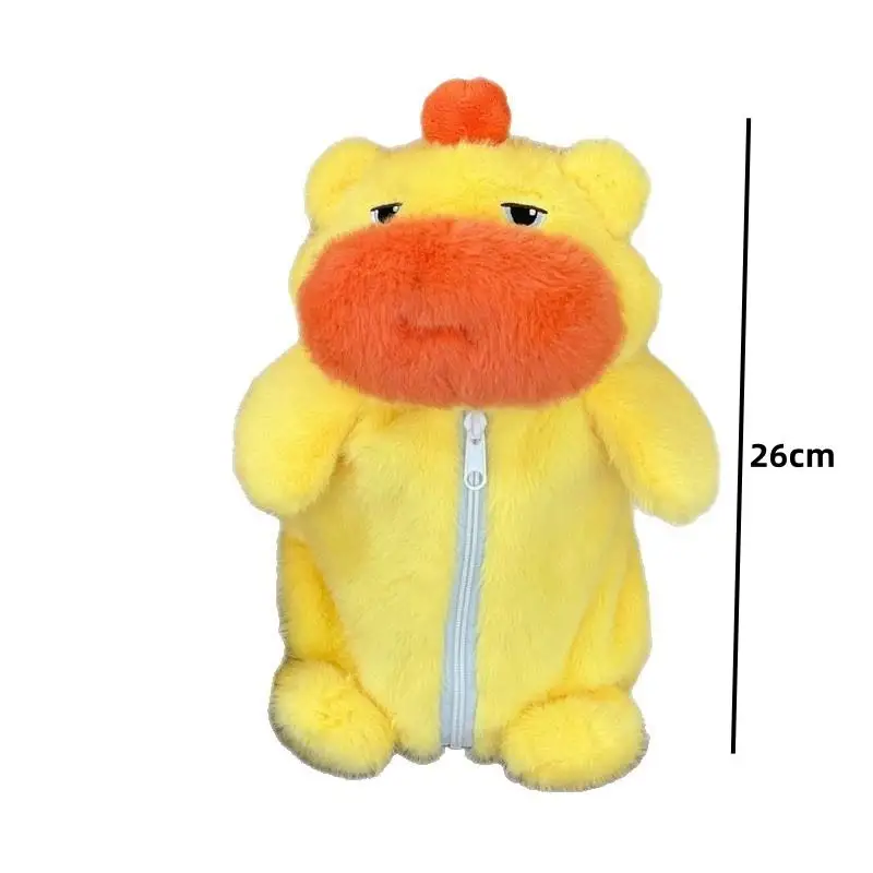 Stilvolles Capybara-Plüsch-Federmäppchen im Kawaii-Design; Einzigartiges Schulmaterial.