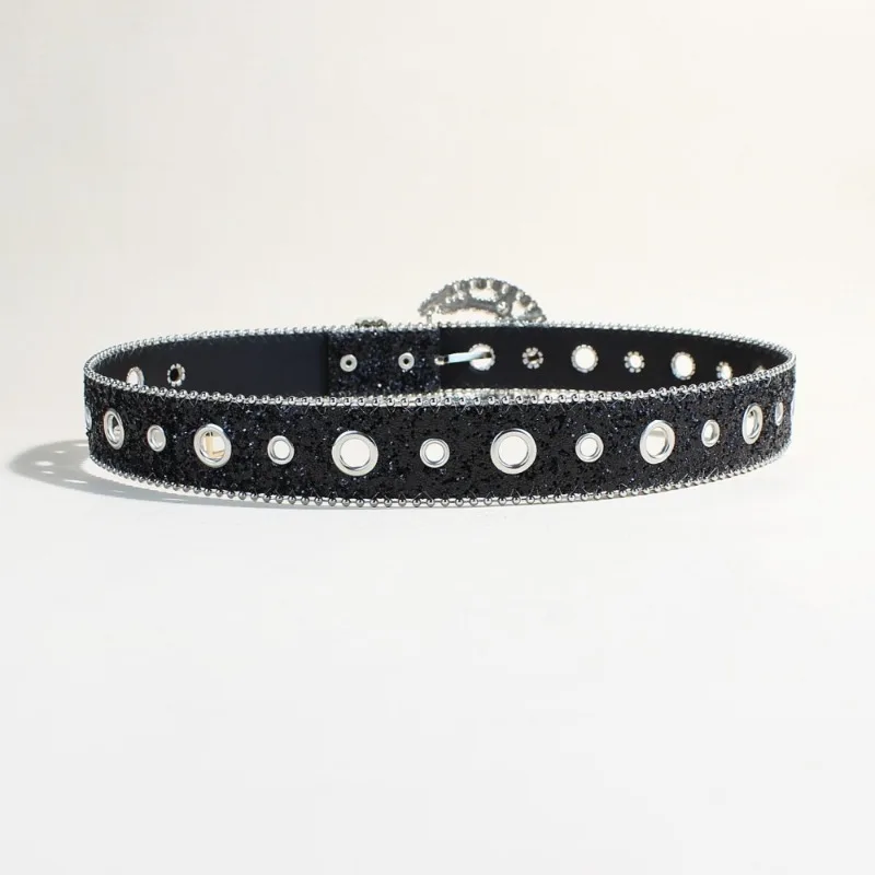 Women's Rhinestone Belts - Fashion Wide Causal for Jeans, Glittering Party, Stylish Hip Hop Belt, Trendy Accessory for Women