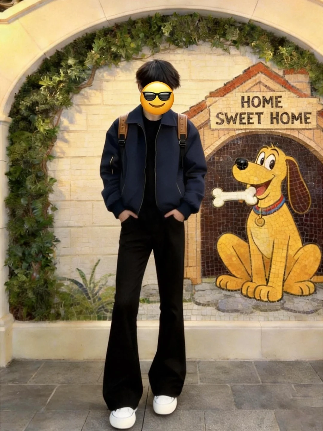 

Slim Fit Black Bell Bottom Jeans Men's Spring Autumn American Style Lengthening Legs Effect Straight Leg Trousers